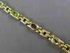 ESTATE WIDE 5.0CT AAA OVAL MULTI GEM 14K YELLOW GOLD SQUARE LINK BRACELET #22711