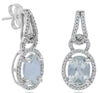 2.46CT DIAMOND & AAA GREEN AMETHYST 14KT WHITE GOLD DOUBLE HALO FLORAL EARRINGS