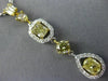 GIA 2.54CT MULTI CUT WHITE & FANCY YELLOW DIAMONDS 18K 2 TONE GOLD LOVE NECKLACE