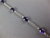 7.04CT DIAMOND & AAA AMETHYST 14KT WHITE GOLD 3D OVAL & ROUND TENNIS BRACELET