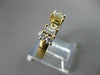 ESTATE .64CT BAGUETTE & ROUND DIAMOND 14KT Y SEMI MOUNT ENGAGEMENT RING #9570