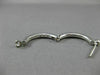 ESTATE .54CT DIAMOND 14KT WHITE GOLD DOUBLE SIDED HOOP HUGGIE EARRINGS #17697
