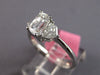 GIA 1.50CT DIAMOND 18KT WHITE GOLD 3D FLAME SHAPE & KITE 3 STONE ENGAGEMENT RING