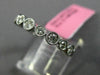 ESTATE .57CT ROUND DIAMOND 18KT WHITE GOLD SEMI ETERNITY BEZEL ANNIVERSARY RING