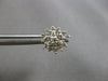ESTATE .40CT DIAMOND 14KT WHITE GOLD 3D CLASSIC CLUSTER SNOWFLAKE STUD EARRINGS