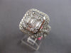 EXTRA LARGE 2.8CT DIAMOND 18KT WHITE GOLD ROUND & BAGUETTE HALO ANNIVERSARY RING