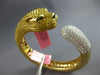EXTRA L,ARGE GIA WHITE & YELLOW DIAMOND & AAA EMERALD 18KT YELLOW GOLD BRACELET