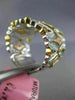 LARGE 1.74CT WHITE PINK & FANCY YELLOW DIAMOND 18KT TRI COLOR GOLD FILIGREE RING