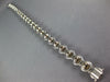 5.05CT WHITE & MOCHA DIAMOND 18K WHITE GOLD 3D MULTI FLOWER LOVE TENNIS BRACELET