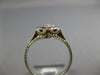 ANTIQUE .34CT DIAMOND & AAA RUBY 18K WHITE GOLD 3D CLUSTER ENGAGEMENT RING 26872