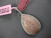 EXTRA LARGE 1.95CT WHITE & PINK DIAMOND 18KT WHITE & ROSE GOLD TEAR DROP PENDANT