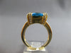 LARGE 6.99CT DIAMOND & AAA BLUE TOPAZ 14KT YELLOW GOLD CUSHION & ROUND FUN RING