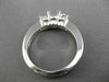 ESTATE .44CT DIAMOND 14KT WHITE GOLD 3 STONE SEMI MOUNT ENGAGEMENT RING #22464