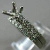 ESTATE .75CT ROUND DIAMOND 14K WHITE GOLD 4 PRONG SEMI MOUNT ENGAGEMENT RING SET