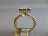 ESTATE LARGE 1.0CT DIAMOND 14KT WHITE & YELLOW GOLD CLUSTER FLOWER FUN LOVE RING