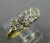 ESTATE .83CT DIAMOND 14K YELLOW GOLD PAST PRESENT FUTURE CLUSTER RING #327