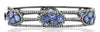 13.7CT DIAMOND & AAA TANZANTINE 18KT WHITE GOLD OVAL & ROUND 3D BANGLE BRACELET