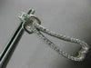 ESTATE .70CT DIAMOND 14KT WHITE GOLD 3D ELONGATED OPEN HEART HANGING EARRINGS