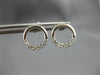 ESTATE .25CT DIAMOND 14K WHITE GOLD 3D CLASSIC JOURNEY OPEN CIRCLE STUD EARRINGS