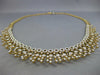 LARGE 5.22CT DIAMOND 14K YELLOW GOLD MULTI CIRCULAR CHANDELIER COCKTAIL NECKLACE