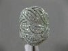 ESTATE EXTRA LARGE 2.03CT DIAMOND 18KT WHITE GOLD 3D MULTI LEAF ANNIVERSARY RING