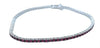 ESTATE 2.42CT AAA RUBY 18KT WHITE GOLD 3D CLASSIC ROUND TENNIS BRACELET