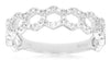 ESTATE .25CT DIAMOND 14KT WHITE GOLD 3D CLASSIC ROUND MULTI HEXAGON FUN RING