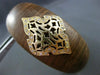 ESTATE .30CT DIAMOND 14K YELLOW GOLD HANDCRAFTED FILIGREE WOODEN BANGLE BRACELET