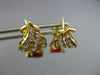 ESTATE LARGE 4.52CT DIAMOND & AAA RUBY 18KT WHITE GOLD LEAF CLIP ON EARRINGS E/F