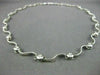 ESTATE 1.20CT DIAMOND 14KT WHITE GOLD FLOATING WAVE BY THE YARD NECKLACE #7219