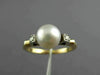ESTATE AAA SOUTH SEA PEARL 14KT TWO TONE GOLD CLASSIC SOLITAIRE LOVE RING #19519