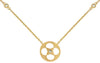 .06CT DIAMOND 14KT YELLOW GOLD 3D ROUND STAR FLORAL BY THE YARD LOVE NECKLACE