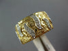 LARGE .31CT DIAMOND 14KT YELLOW GOLD MULTI LEAF HAMMERED LOOK ANNIVERSARY RING