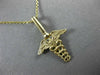 ESTATE 14KT YELLOW GOLD 3D HANDCRAFTED MEDICAL EMBLEM FLOATING PENDANT #25065