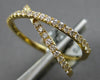 ESTATE .43CT DIAMOND 18KT YELLOW GOLD 3D CLASSIC CRISS CROSS INFINITY LOVE RING