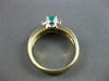 ESTATE .55CT DIAMOND & AAA EMERALD 14K WHITE & YELLOW GOLD ENGAGEMENT RING #4421