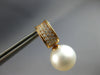 .43CT DIAMOND & AAA PINK SOUTH SEA PEARL 18KT ROSE GOLD HUGGIE HANGING EARRINGS