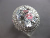 EXTRA LARGE 7.12CT DIAMOND & AAA AQUAMARINE 18KT WHITE GOLD OVAL ENGAGEMENT RING
