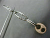 ESTATE .85CT DIAMOND 14KT ROSE BLACK GOLD ELONGATED LOVE KNOT LEVERBACK EARRINGS