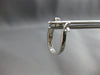 ESTATE .20CT DIAMOND 14KT WHITE GOLD 3D BAGUETTE CHANNEL OVAL HANGING EARRINGS