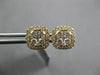 .68CT DIAMOND 18KT YELLOW GOLD 3D CLASSIC INVISIBLE SQUARE HALO STUD EARRINGS