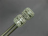 .54CT DIAMOND 18KT WHITE GOLD 3D ROUND & BAGUETTE CLUSTER SQUARE STUD EARRINGS