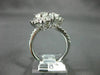 ESTATE LARGE 3.0CT DIAMOND 14KT WHITE GOLD DOUBLE FLOWER CRISS CROSS SWIRL RING