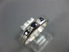 .35CT DIAMOND & AAA SAPPHIRE 14K WHITE GOLD 5 STONE CHANNEL ANNIVERSARY RING 123