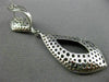 LARGE 6.70CT WHITE & BLACK DIAMOND 14KT WHITE GOLD 3D DROP LEAF HANGING EARRINGS