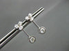 ANTIQUE .64CT DIAMOND 18KT WHITE GOLD SOLITAIRE HANGING EARRINGS BEAUTIFUL 11366
