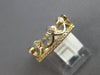 ESTATE .76CT DIAMOND 14KT YELLOW GOLD 3D CROWN ETERNITY WEDDING ANNIVERSARY RING