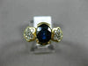 1.80CT DIAMOND & AAA OVAL SAPPHIRE 14K YELLOW GOLD 3D SEMI BEZEL ENGAGEMENT RING
