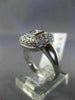 ESTATE WIDE 1.0CT ROUND & PRINCESS DIAMOND 14KT WHITE GOLD SQUARE INVISIBLE RING