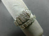 ESTATE WIDE .62CT ROUND DIAMOND 14K WHITE GOLD 3D CLASSIC CLUSTER SNAKE FUN RING